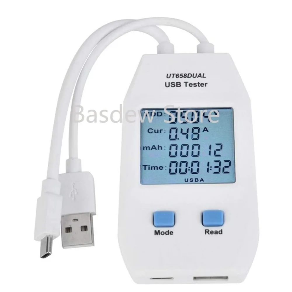 

Цифровой USB-тестер емкости (UT658 Dual) с ЖК-дисплеем