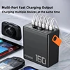 160000mAh Large Capacity Power Bank Portable PD100W USB C Fast Charging Mobile Spare Battery for iPhone 15 Samsung Xiaomi Laptop 5