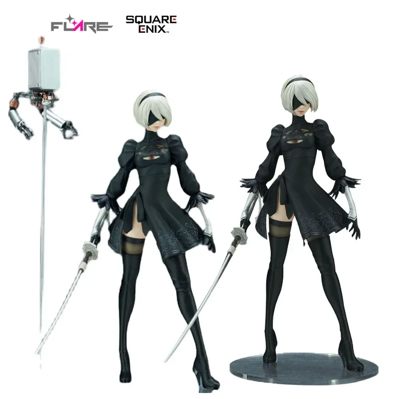 Stock 100% Originale Flare Square Enix Nier Automata Yorha No. 2 Tipo B 2B 28Cm Pvc Action Anime Figure Model Toys Regali Di Festa