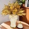 Gold Marble General Jar Porcelain Bottle Ginger Jar Ceramic Storage Tank White Gold Vase Flower Vase Home Decoration Accessories 4
