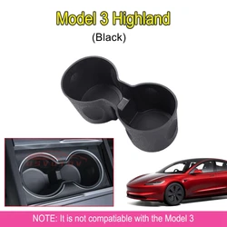 Enhanced Center Console Armrest Organizer with Cup and Phone Holder, Non-Slip Insert (Model 3 Highland)