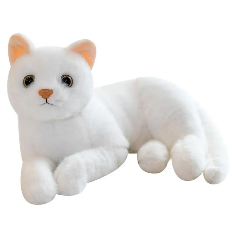 

Realistic Cat Plush Toy 12-inch Cute Kitten Stuffed Doll Soft Throw Pillow Decorations Great Birthday Festival Gifts for Kids