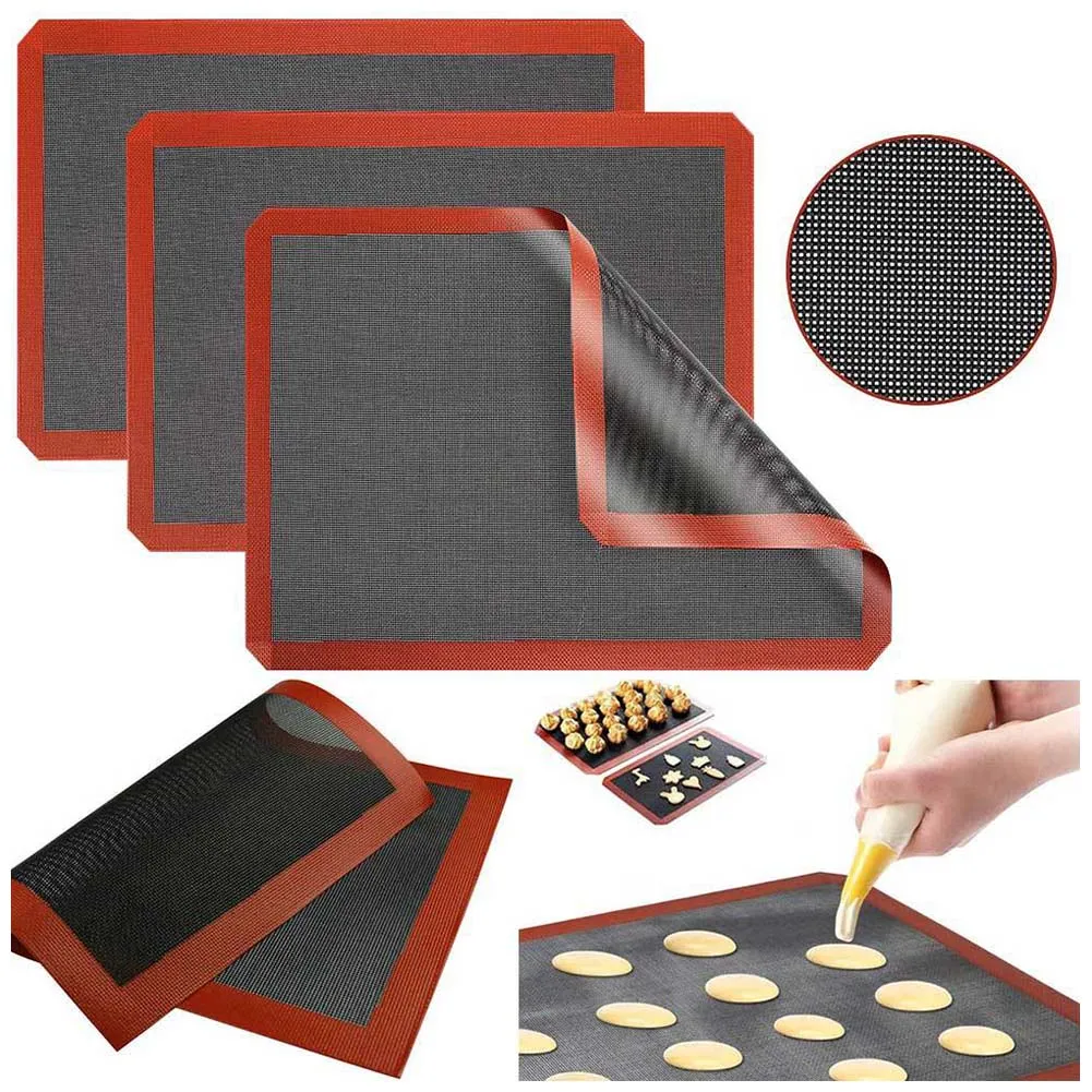 30X40Cm Siliconen Bakmat Plaat Herbruikbare Bakplaat Anti-Aanbaklaag Hittebestendige Bakmat Voor Oven Grill Magnetron