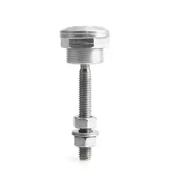 Enhanced Universal Quick Release Hood Pin Bonnet Lock - Push Button Bumper Clip (Silver)