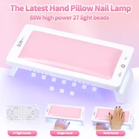 YIKOOLIN Nail Arm Rest Stand UV LED Nail Lamp Arm Rest With LED Lamp Gels Dryer Polish Curing Lamp  For Designs 1