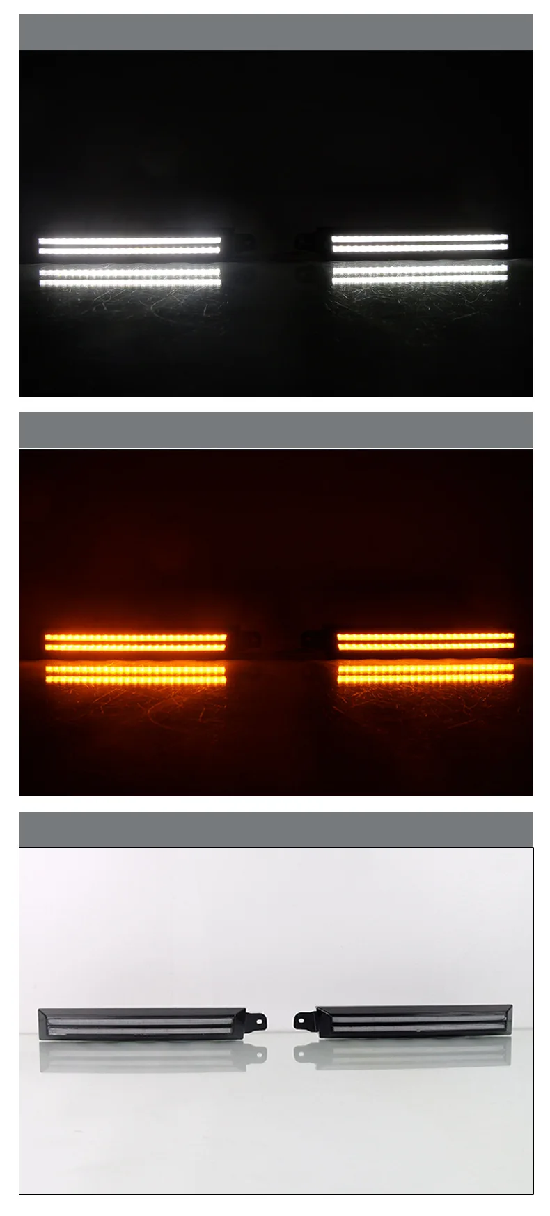 2pcs Led Daytime Running Light Fog Lamp for Toyota 4Runner 1996-2002 Front Bumper Driving DRL Dynamic Turn Signal 12V Daylights detail image 5
