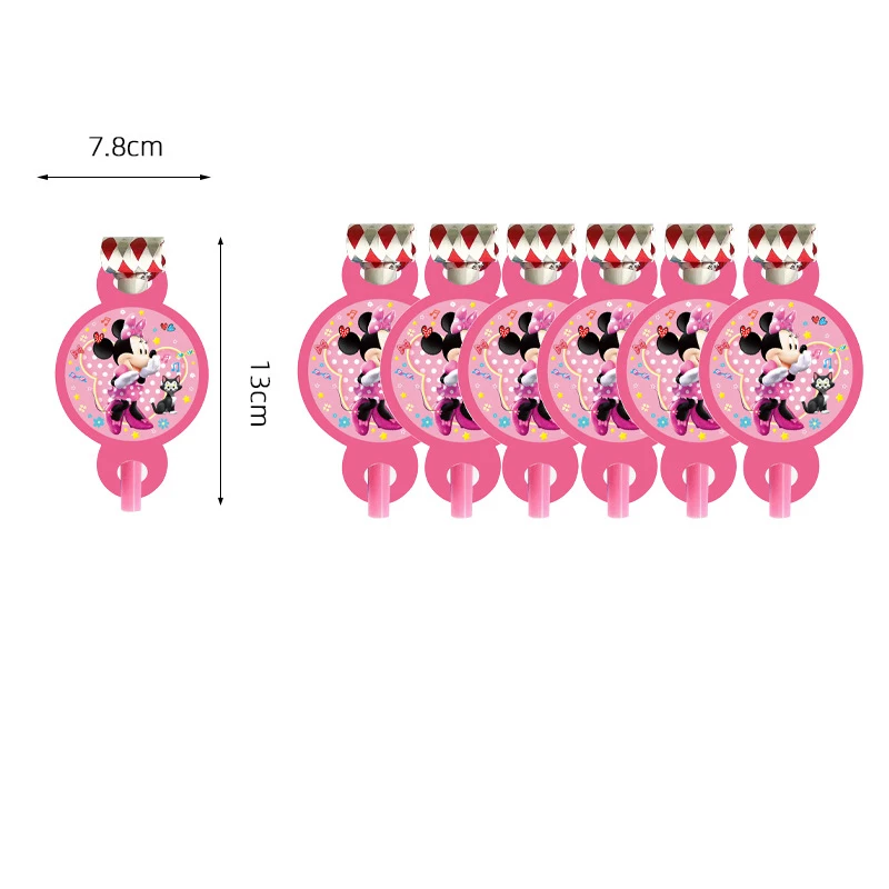 Minnie Mouse Party Decoration Disposable Tableware Cup Plate Balloon party supplies For Girls Baby Bath Birthday Party