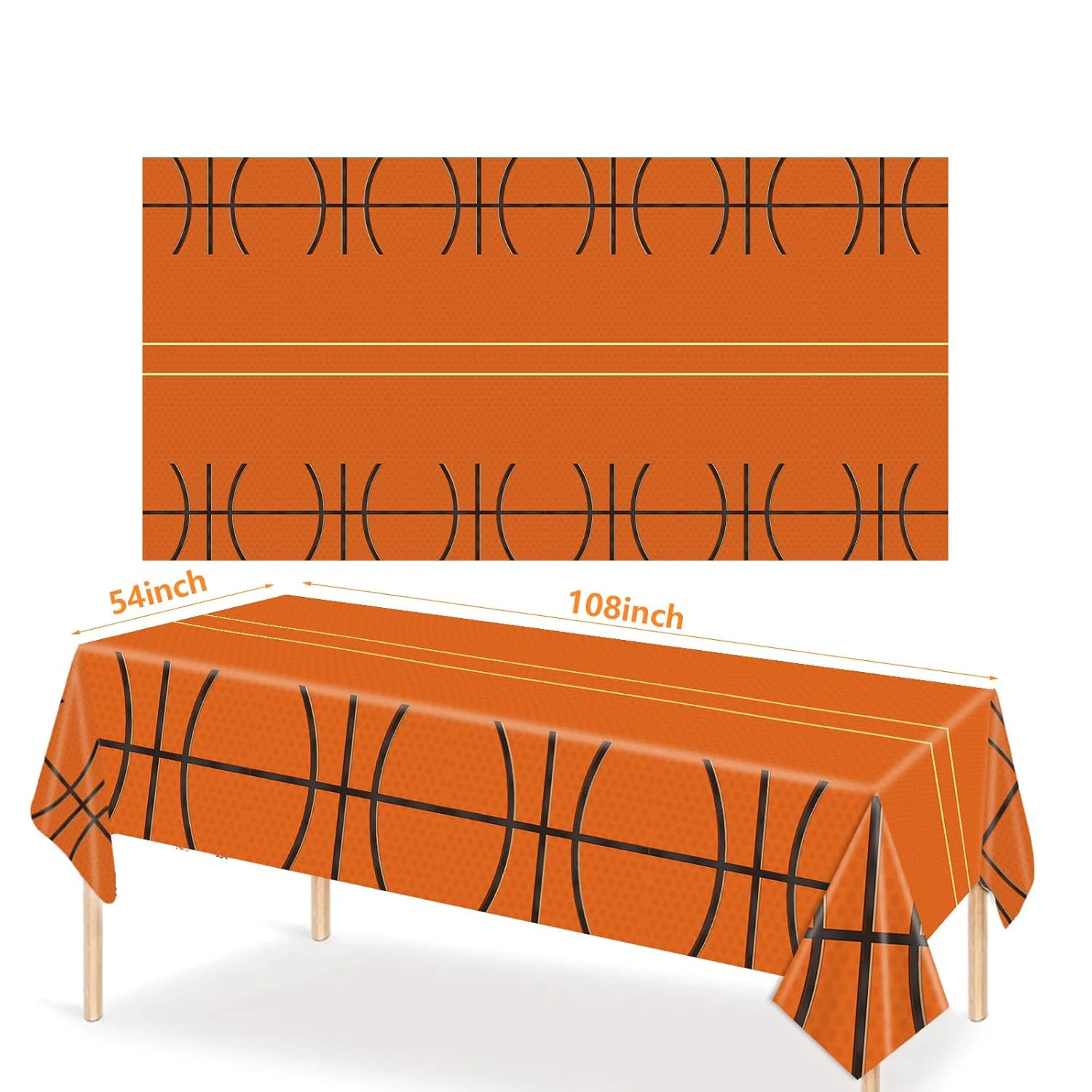 Description Picture 2 of itemBasketball Tablecloths Basketball Party Decorations Rectangular Plastic Table Cover Boys Basketball Theme Birthday Party Supplie