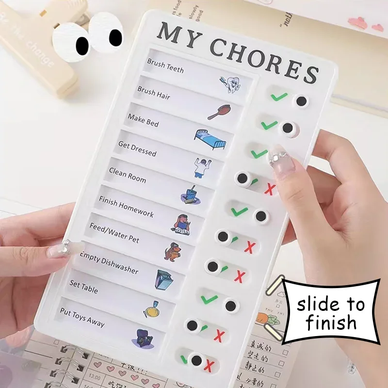 Daily Planner Board Plastic Memo Pad Checklist Detachable Reusable Portable Memo Checklist for Child Students School Supplies