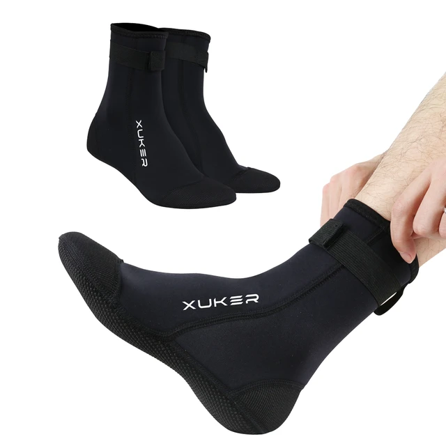 DiNeop 2 piezas de neopreno, calcetines de buceo de neopreno, botines de  neopreno para hombres y mujeres, calcetines de arena de 0.118 pulgadas para