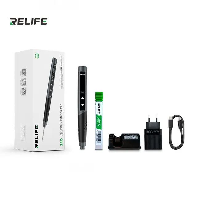 كاوية لحام ذكية محمولة RELIFE RL-210 (مدخل Type-C) – تدعم سنون C210 وشواحن PD 6