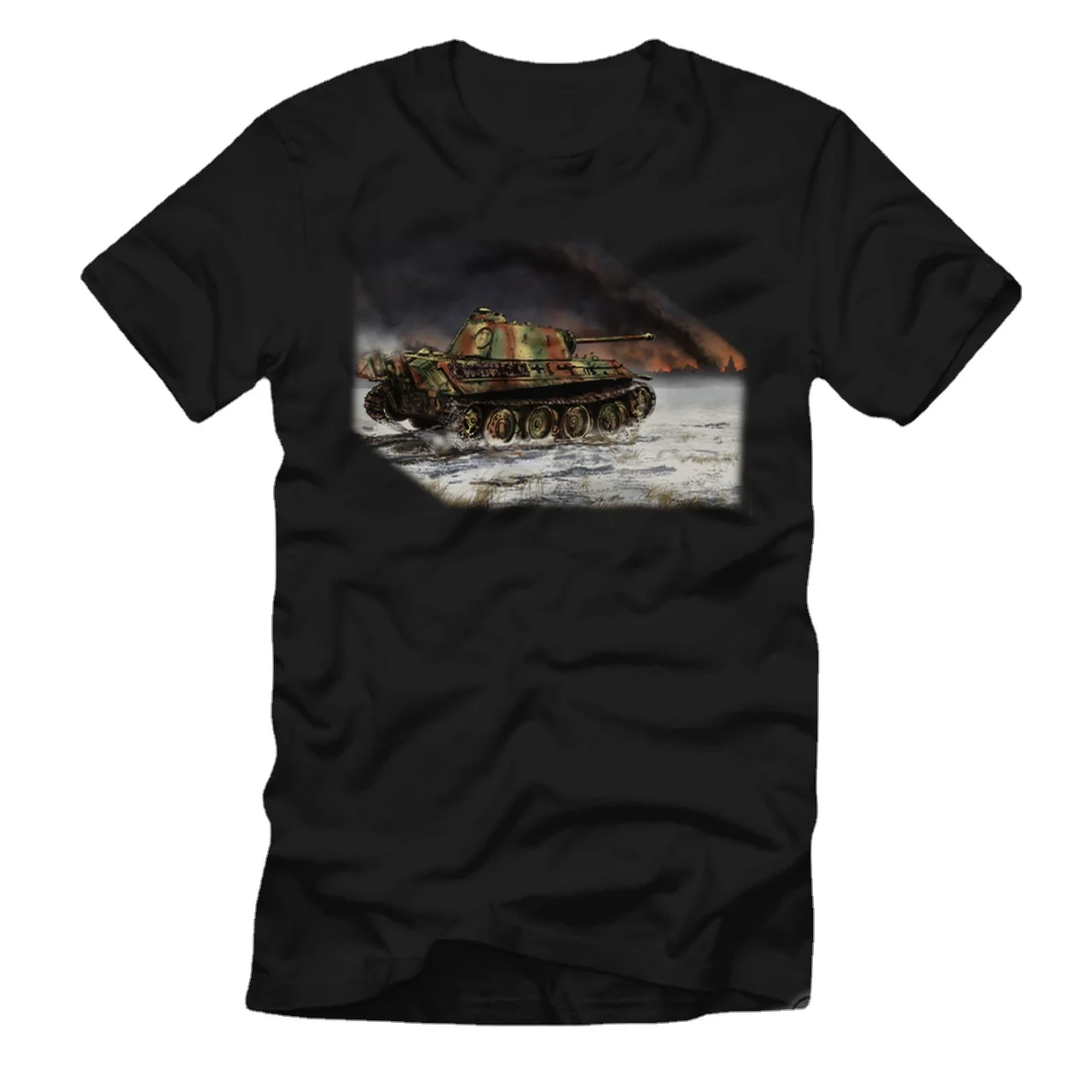 

Panzerkampfwagen V Panther Tank Wehrmacht Panzer T-Shirt. Summer High Quality Cotton Short Sleeve O-Neck Mens T Shirt New S-3XL