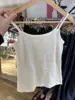 Eyelet White Tank Pant Home Set Woman Bow Slim Crop Top+Elastic High Waist Straight Trousers Summer Cotton Pajama 2 Piece Sets 2