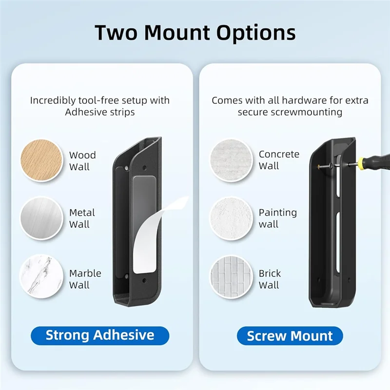 내구성이 뛰어난 2개의 책상 아래 벽 노트북 마운트 홀더(스크래치 방지 패드 포함) - 키보드, 태블릿용 범용, 2개의 책상 아래 벽