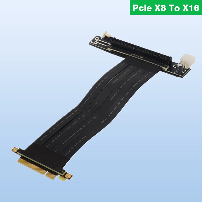 Cavo Riser Pcie Da X8 A X16 Rtx 3060 Pci-E ,Eth Btc Miner X99 Pci-Express 8X 16X Pcie Adattatore Riser Extender Cavo Angolo Verticale