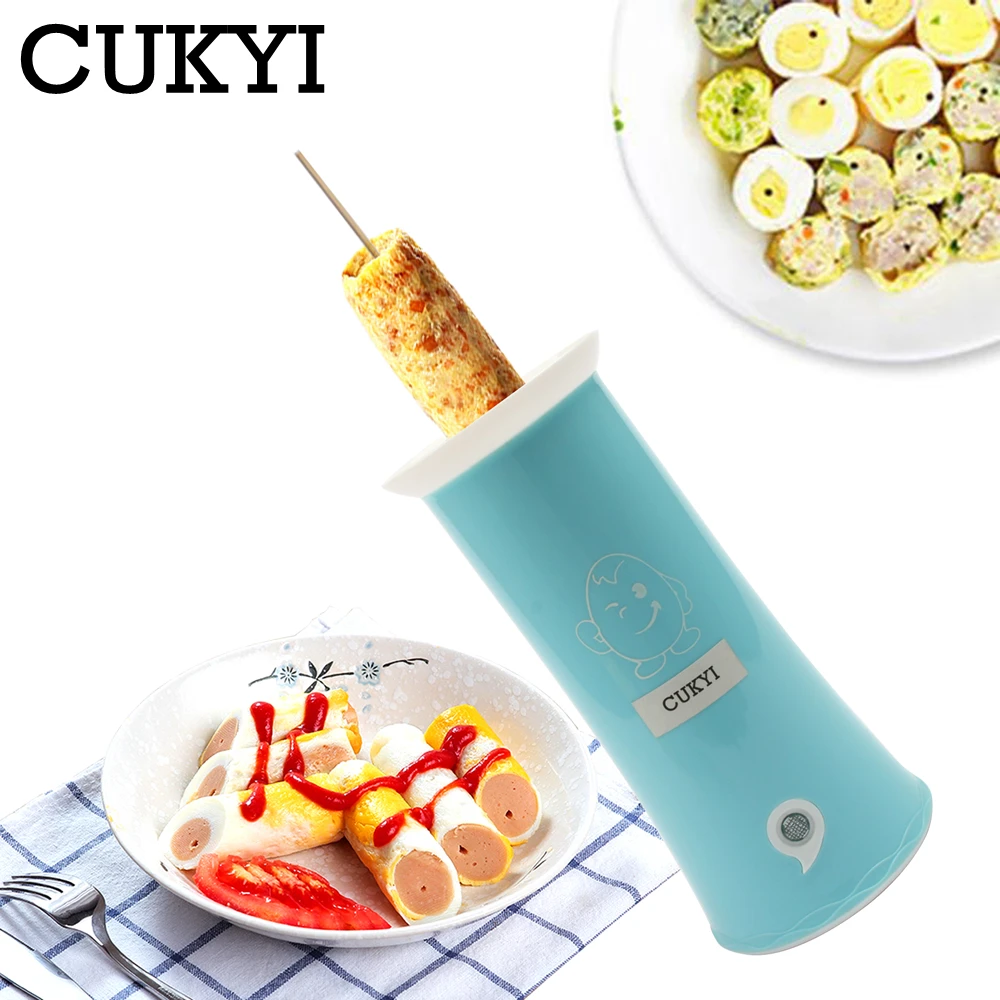 CUKYI Mini Electric Egg Roll Maker Automatic rising Cooking Tools Egg Cup Omelette Master Sausage Machine Household breakfast