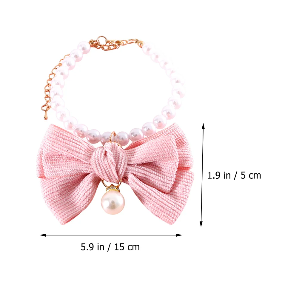 

Delicate Cat Collar Wear-resistant Puppy Collar Bowknot Kitten Collar Cat Supply