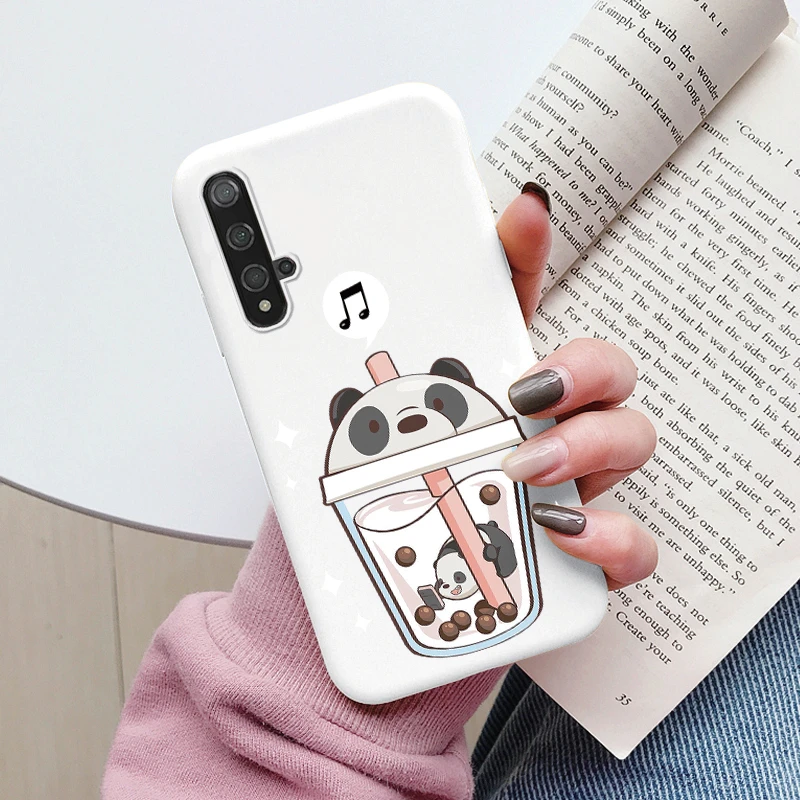 Sunrive Cover compatibile con HUAWEI Nova 5T, Custodia Case in molle Trasparente silicone Morbida Flessibile Antigraffio protettiva back custodie(X La farfalla