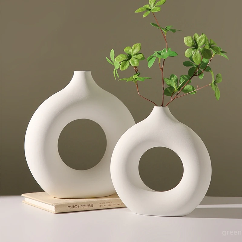 Imitation Ceramic White Vase 1