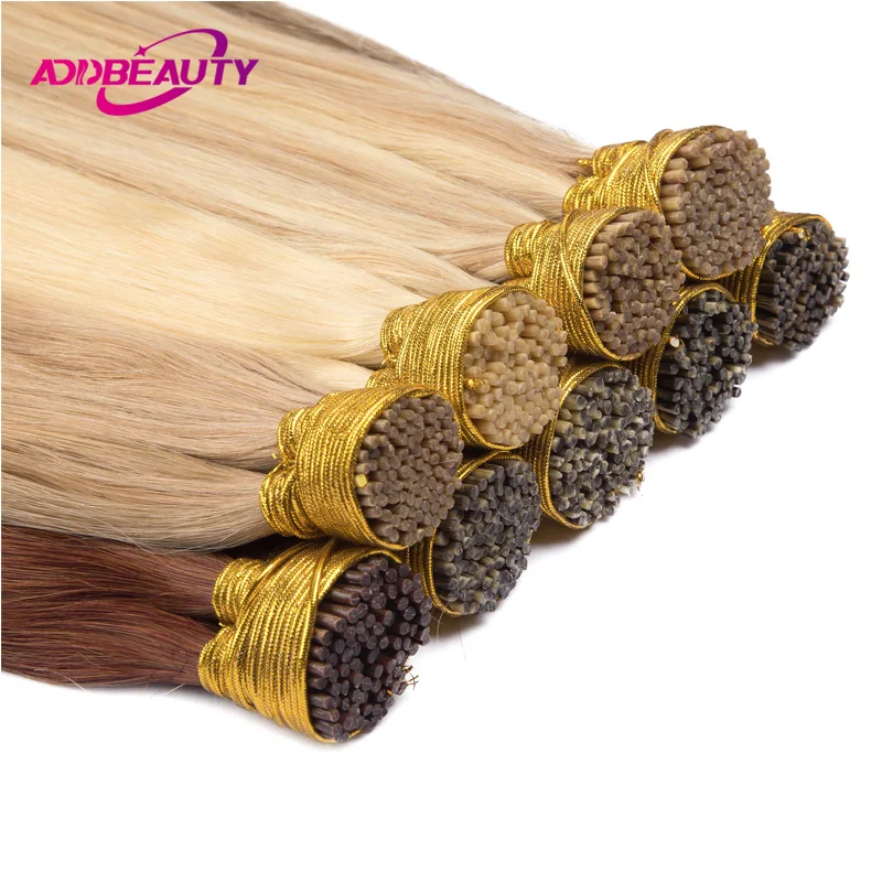 ITIP Human Hair Extensions Straight Brazilian Natural Keratin Capsule Highlight Fusion 613#