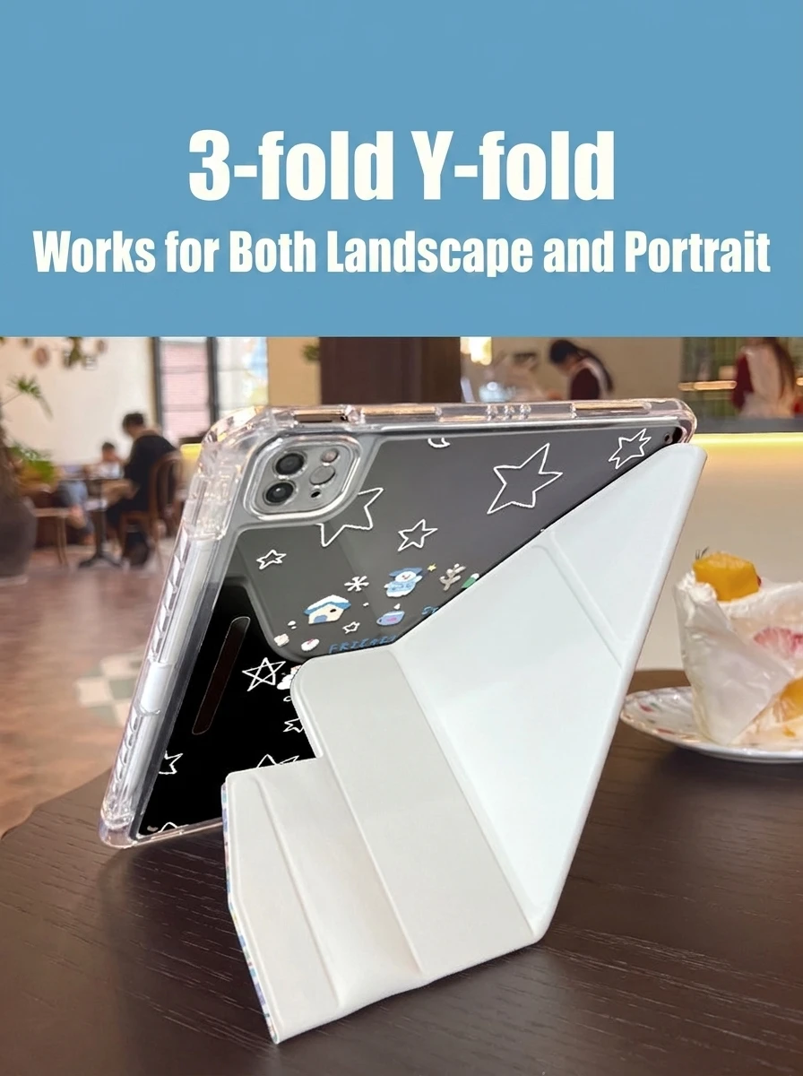 Premium Foldable iPad Case with Magnetic Buckle and Inner Pocket