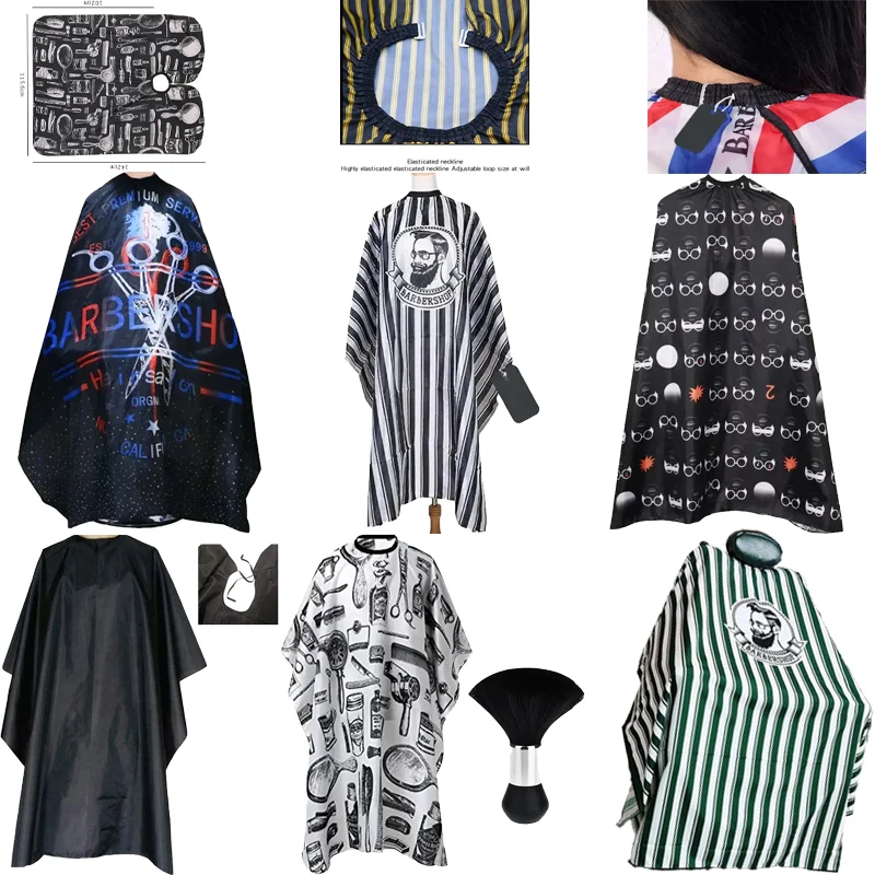 미용 Coth 패턴 패션 레트로 Bibs Haircu 정전기 방지 비 끈적 끈적한 ..