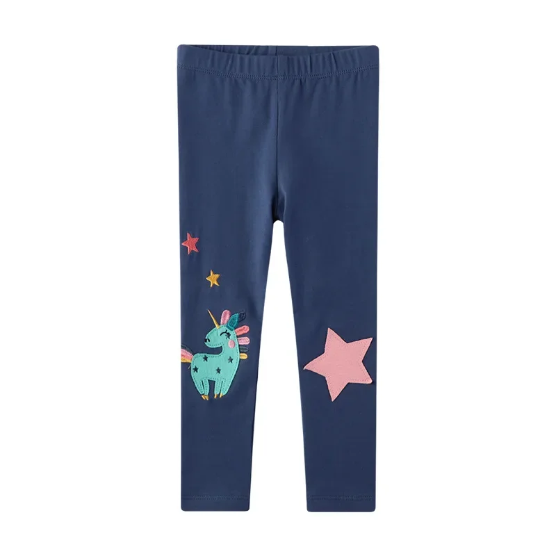 2 3 4 5 6 7 Years Girls Leggings 100% Cotton Girl's Trousers Little Girls Pants Skinny Cartoon Kids Children Leggings Trousers 6