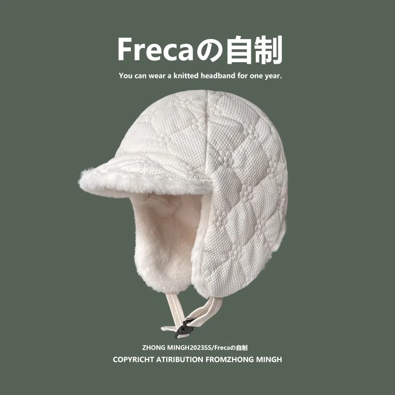 

Плюшевые утепленные женские шапки-бомберы, зимние наушники, женский ветрозащитный и непромокаемый пуловер для езды на велосипеде, шапка охотника для мужчин