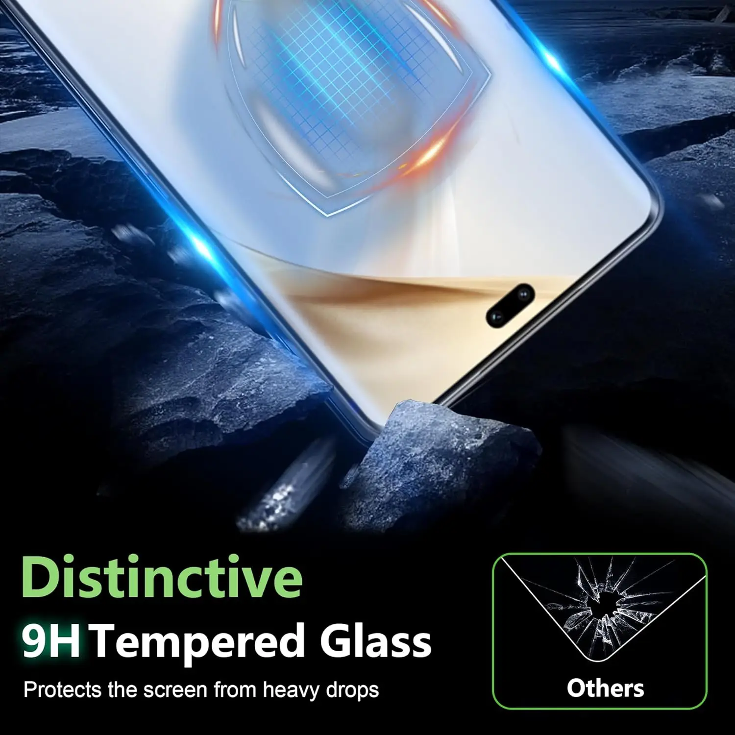 3D Curved 9H Tempered Glass Screen and Camera Lens Protector