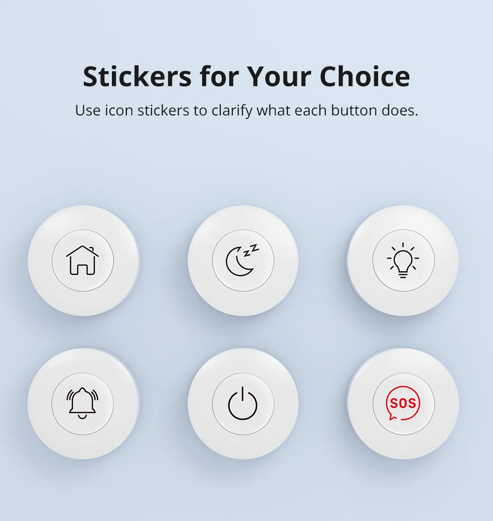SNZB-01P Zigbee Smart Scene Switch Custom Button Ewelink App Voice Control Via A