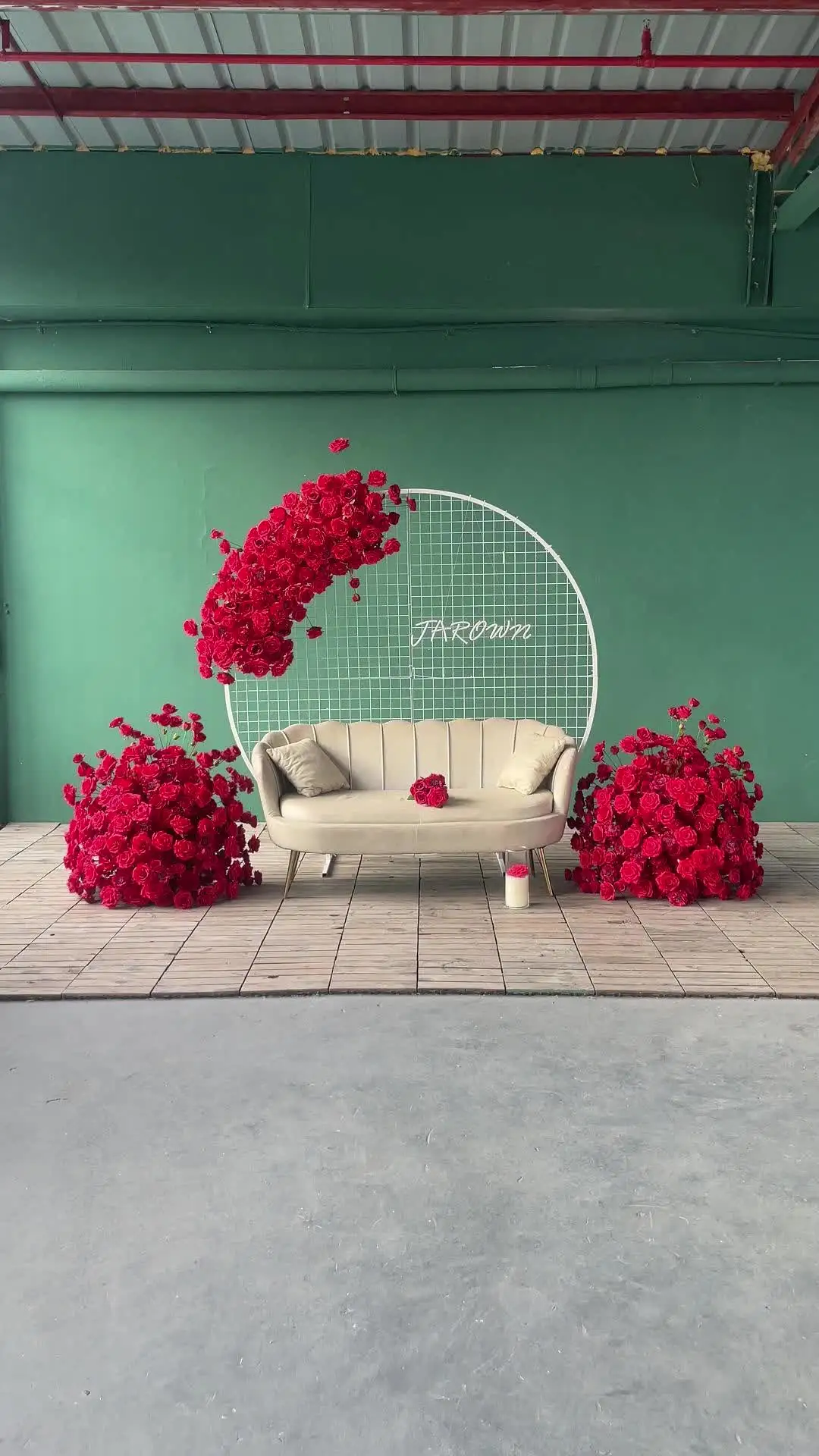 Роскошная красная роза гортензия искусственная поплавковая композиция для