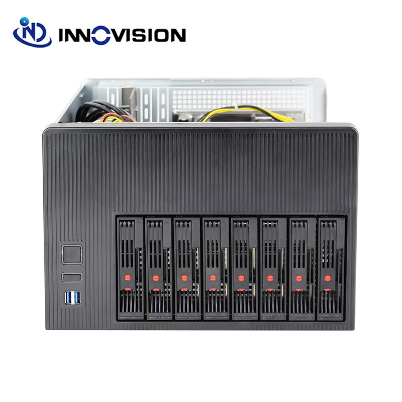 Factory Sale hot swap NAS 8 HDD tooless bays case support MATX