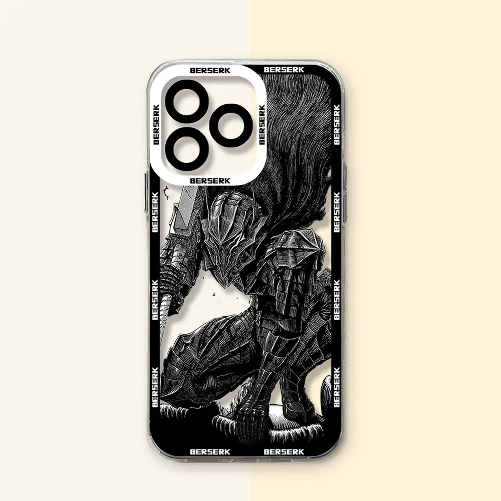thumbnail image 1 of Funda de teléfono Berserk Guts para iPhone, carcasa transparente de Anime de sangre caliente para iPhone 16, 15, 14, 13, 12, 11, Mini Pro Max, X, XR, XSMax, 7, 8 Plus, SE20, nueva, 1 of 5