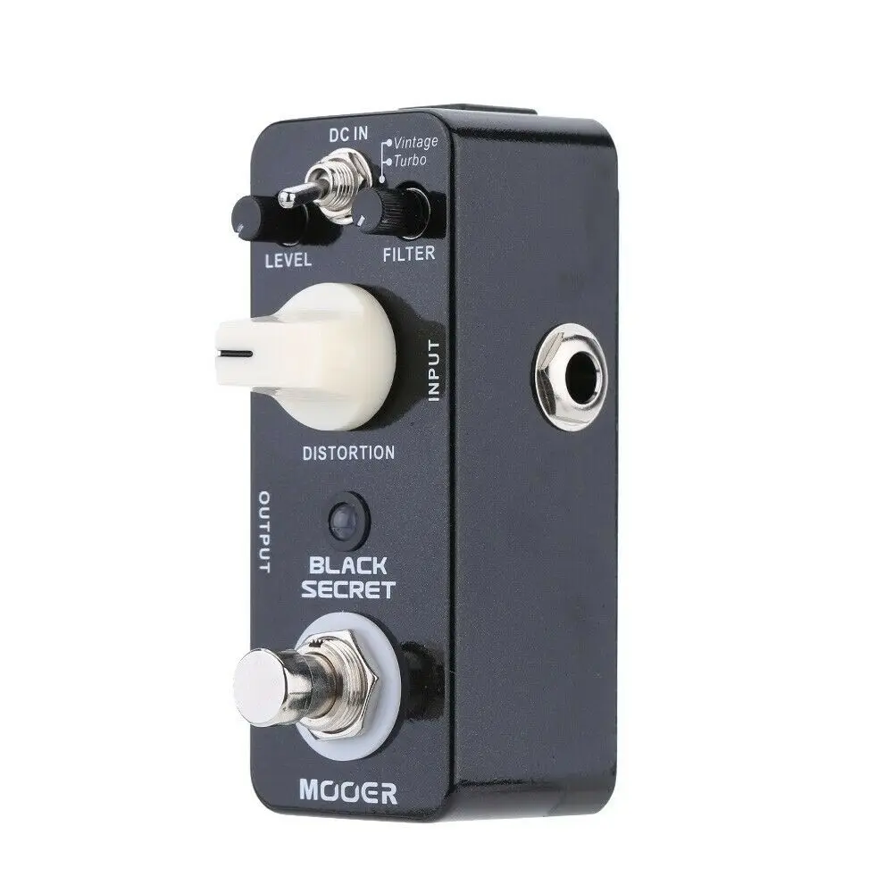 Mooer Mds1 Pedale Effetto Chitarra Elettrica Segreta Nera Micro Mini Distorsione 2 Modalità Di Lavoro True Bypass Da Proco Rat Effect