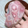 Natural Crystal Rhodochrosite Slices Slab Ore Argentina Mineral Gemstones Ornament Home Decoration Gift 6