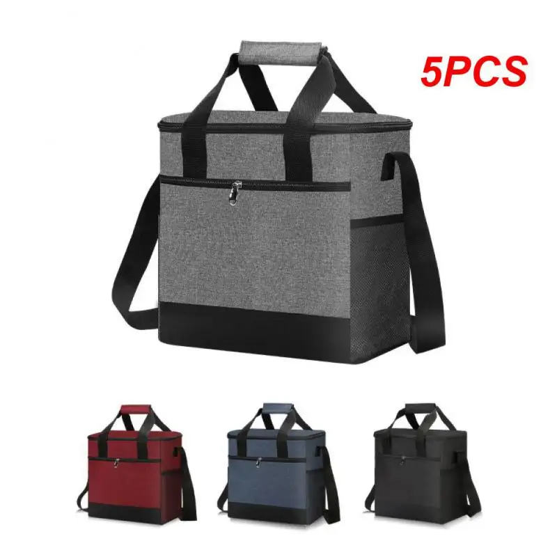 

5PCS Super Large 32L Thermal Cooler Bag with Hard Liner Insulated Picnic Lunch Box Fresh Drinking for Camping BBQ Outdoor