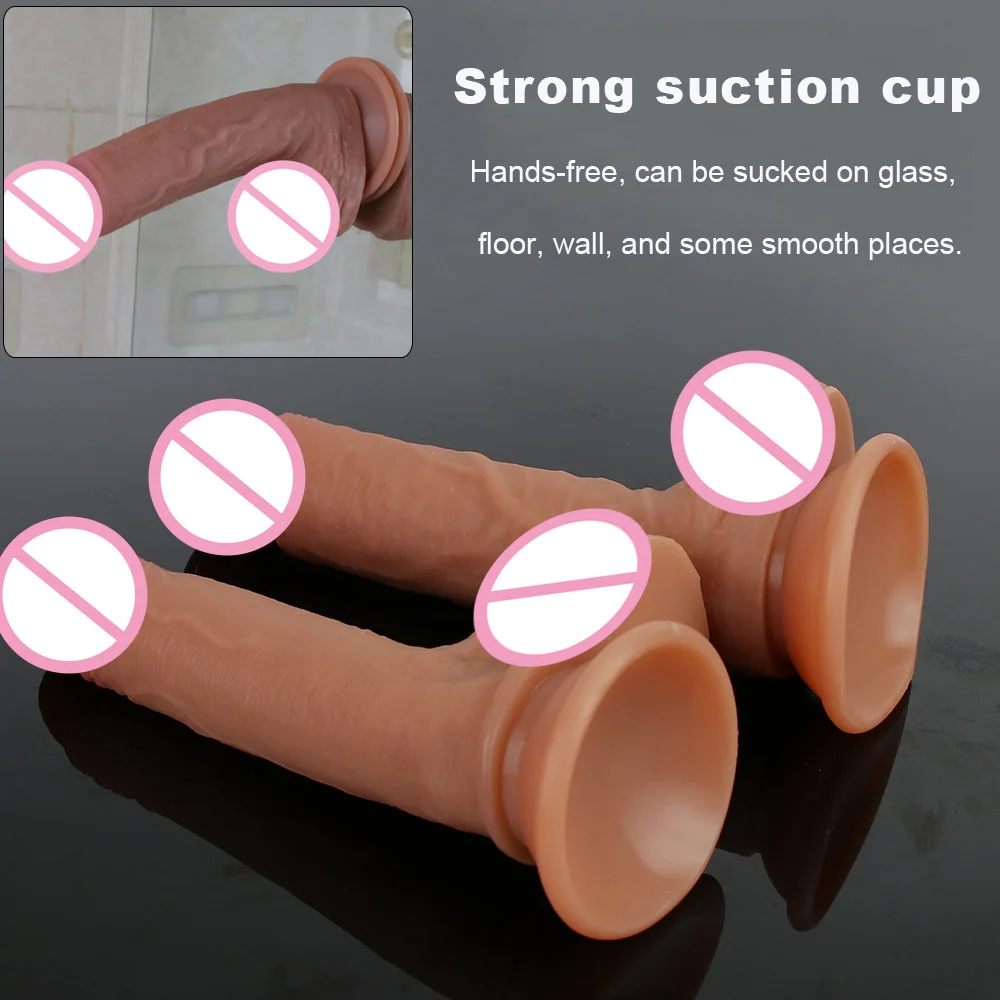 Skin Silicone Dildo Sex Toy for Woman Realistic Penis with Suction Cup G Spot Vagina Stimulator Female Masturbation Sex Products