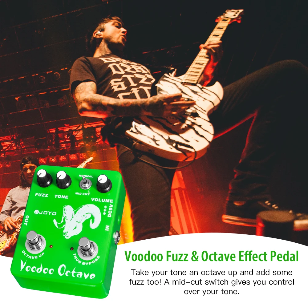 JF-12 VOODOO OCTAVE Octave Pedal with Mid-cut Function Features Fuzz Distortion