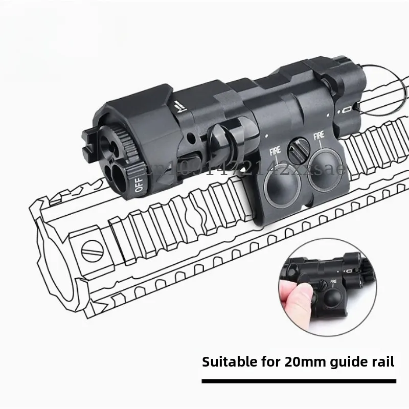 MAWL-C1 Functional Version Red/Green Laser Flashlight Rail Mount Left Right Side-to-side Interchange Outdoor Hunting Cosplay laser sight tactical flashlight