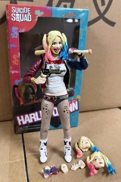 Harley Quinn Action Figure Shfiguarts Model Collectible 3 Heads Dc