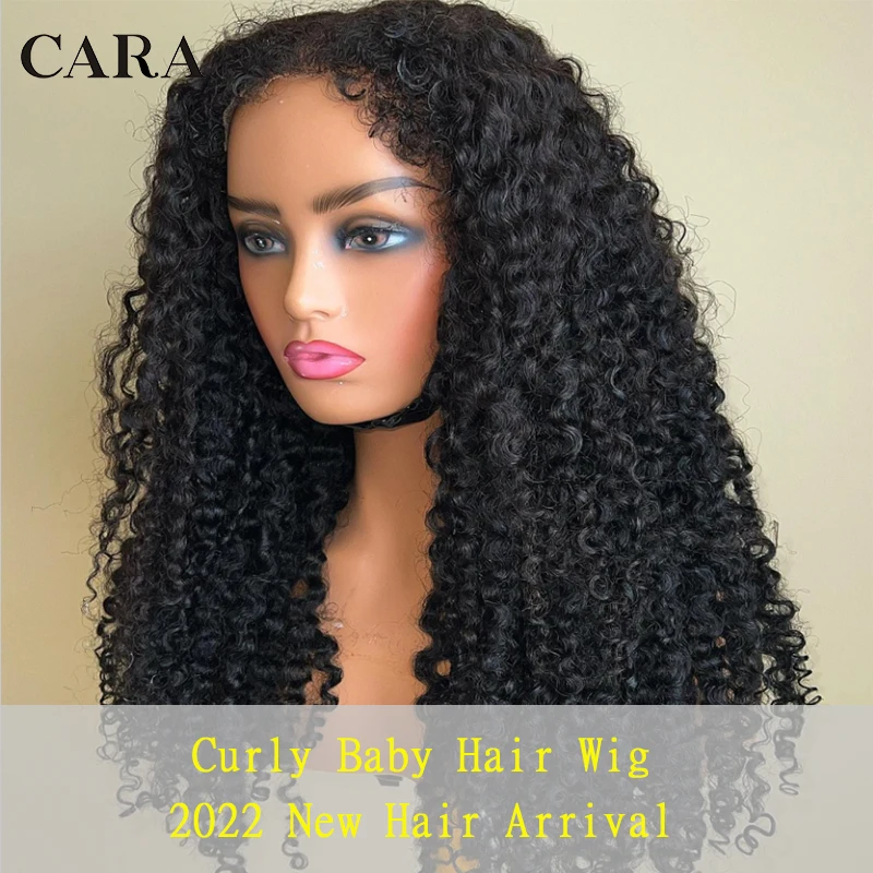 Curly Baby Hair 3c Kinky Curly Wig 13x6 Lace Front Human Hair Wigs High Density Brazilian 360