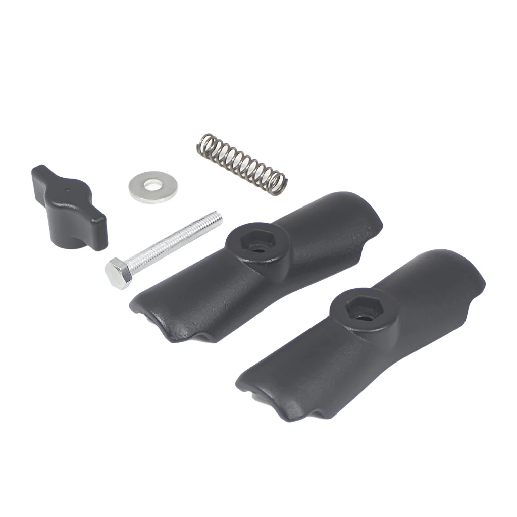 Double Socket Ball Head Mount Arm Bicycle Motorcycle Camera Holder 55mm 95mm 1-inch Ball Head Base for GoPro DSLR Phone Bracket