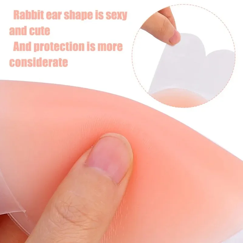 Nipple Covers Womens Lingerie Women Lingerie Silicone Rabbit Ear Pull Chest Patch Cuttable Women's Strapless Bra Nipple Cover Invisible Seamless Sexy Underwear Accessories