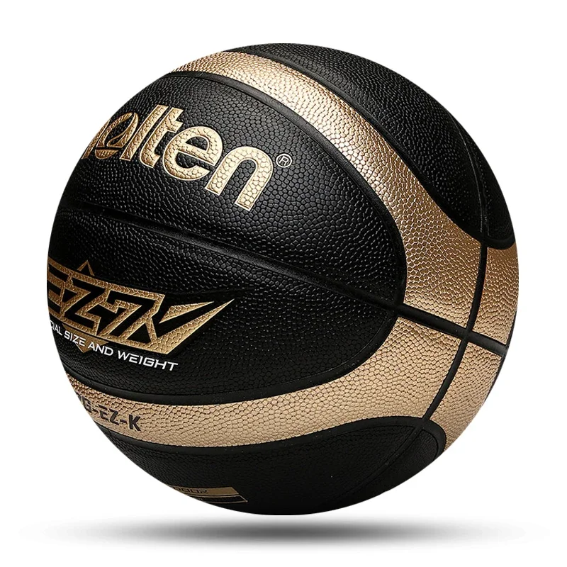 Molten Size 5 6 7 Basketball Black Gold PU Outdoor Indoor Balls Women Youth Man Match Training Basketalls Free Air Pump Bag 2