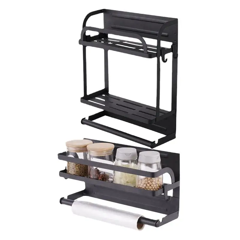 

Wall Mounted Magnetic Spice Rack Multi Purpose Magnetic Fridge Shelf Holder For Refrigerator Universal Spice Organizer Holder