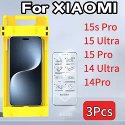 3 - Piece Screen Protector Set with No - Dust Installation Kit - Xiaomi 14 Pro