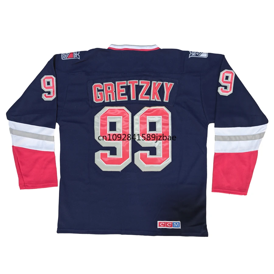 Ice Hockey Jerseys Wayne Gretzky Jersey American New York Retro Ice Hockey Jerseys 11 Mark Messier Jersey All Stitched Sport Sweater Us Mens M-3XL