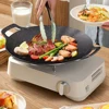 Outdoor Grill Pan Korean Roastig Frying Pan Non-stick Barbecue Plate Induction Cooker BBQ Baking Tray Camping Kitchen Bakeware 1