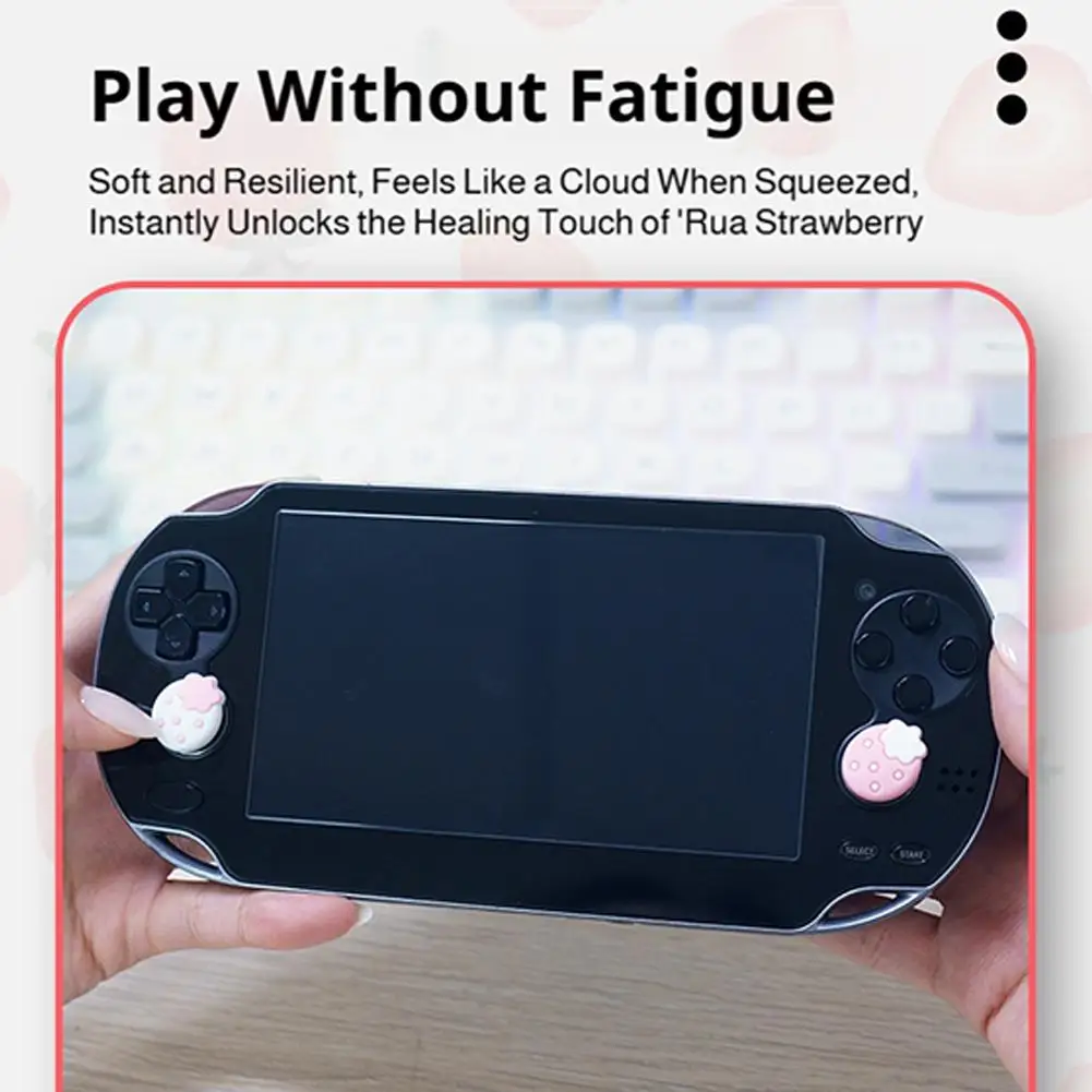 PS Vita 1000/2000용 게임 콘솔 실리콘 조이스틱 캡, 미끄럼 방지 아날로그 스틱 커버, 귀여운 그립 프로텍터(4개)