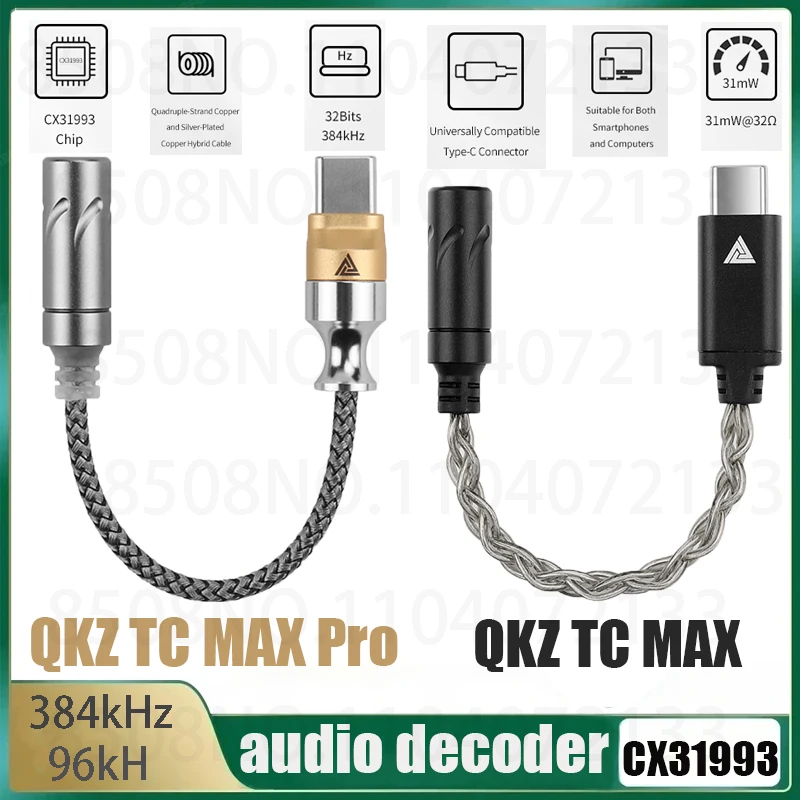 Adaptador QKZ TC MAX + TC MAX PRO, adaptador de cable de audio para ...